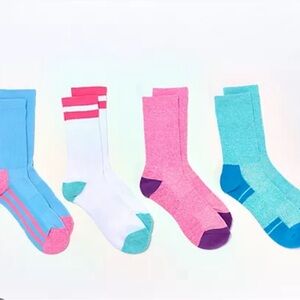 QVC - COMPLLIMENTS Athletic Demi Crew Socks - Size L